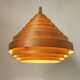 Midcentury Veneer Pendant in style of Hans-Agne Jakobsson, Denmark, 1970s