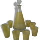 Liquor decanter and its 8 small glasses