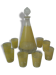 Liquor decanter and its 8 small glasses