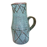 Pitcher signed Camos Vallauris, glazed ceramic, 60s/70s
