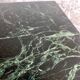 Vintage Dark Green Marble Coffee Table with Gilded Metal Ornate Legs, Mid-Century
