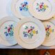 Set of 6 flat plates of Digoin Sarreguemines model Fabiola