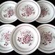6 Lunéville earthenware dessert plates, Claudine model.
