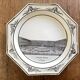 Octagonal plates Montereau directory 1810 grisaille neoclassical