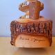 Pair of 60s brutalist wooden lamps