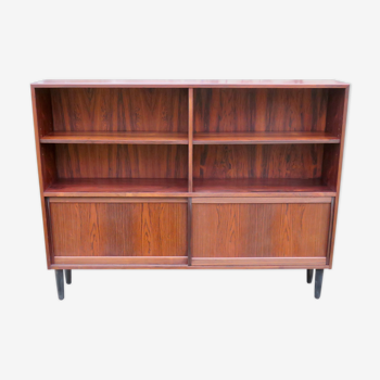 Rosewood bookcase with sliding doors and drawers, Denmark 1960