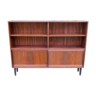 Rosewood bookcase with sliding doors and drawers, Denmark 1960