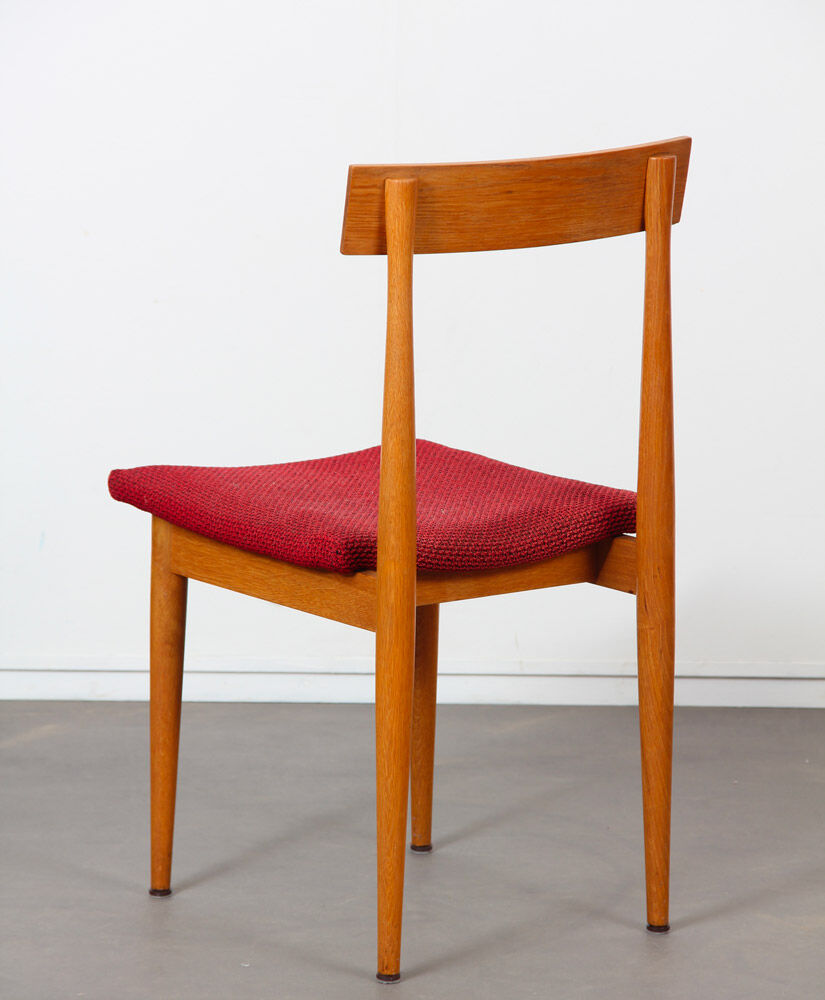 Suite 4 vintage wooden chairs, Czech made, 1960