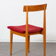 Suite 4 vintage wooden chairs, Czech made, 1960