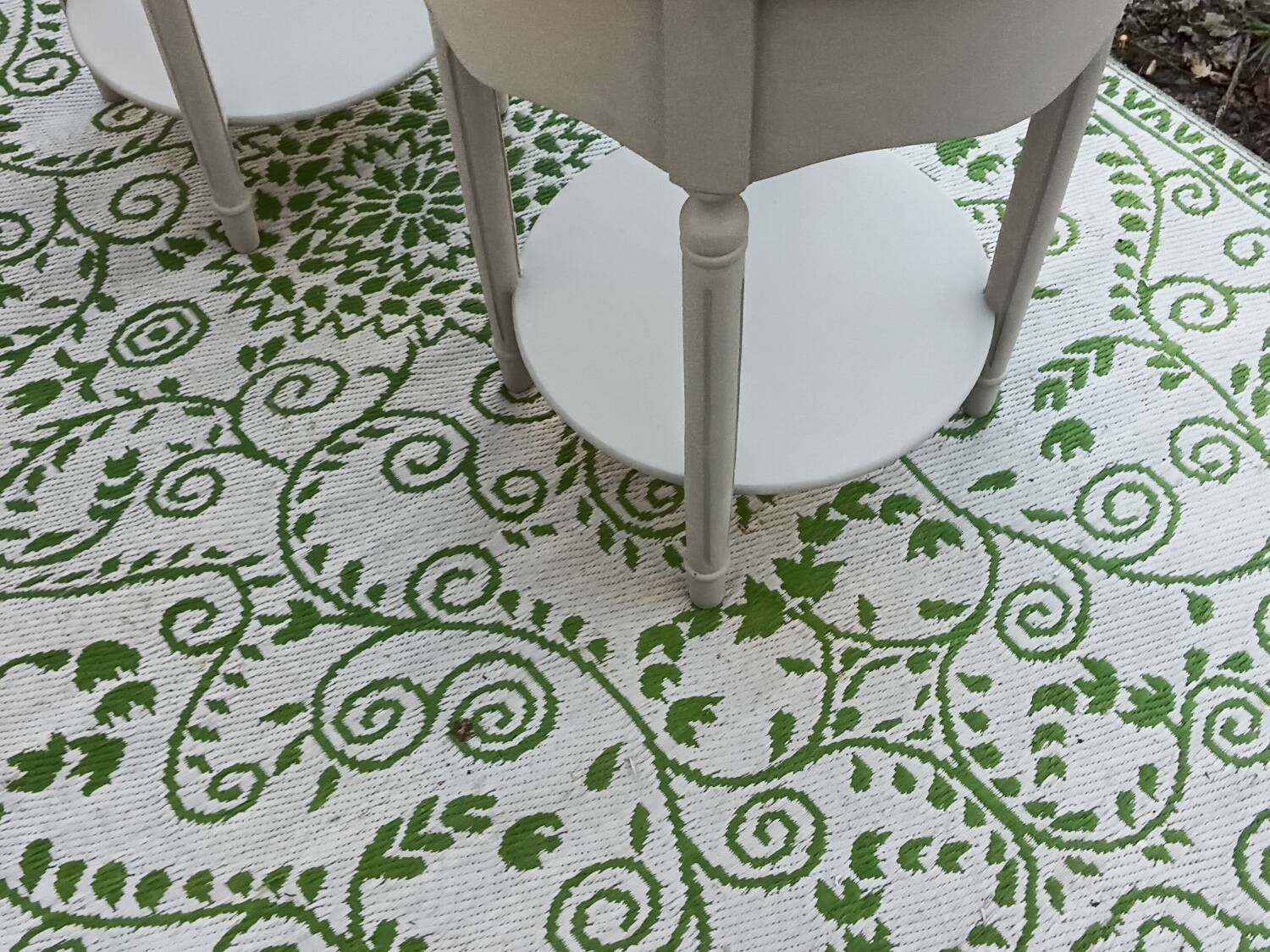 Large round bedside tables