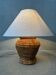 Vintage table lamp – old rattan jug
