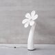 Contemporary fabric flower floor lamp