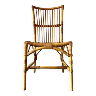 Chaise en rotin, années 1960