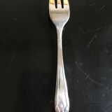 Service serving 12 small Art Deco forks made of silver metal Silver Apollo