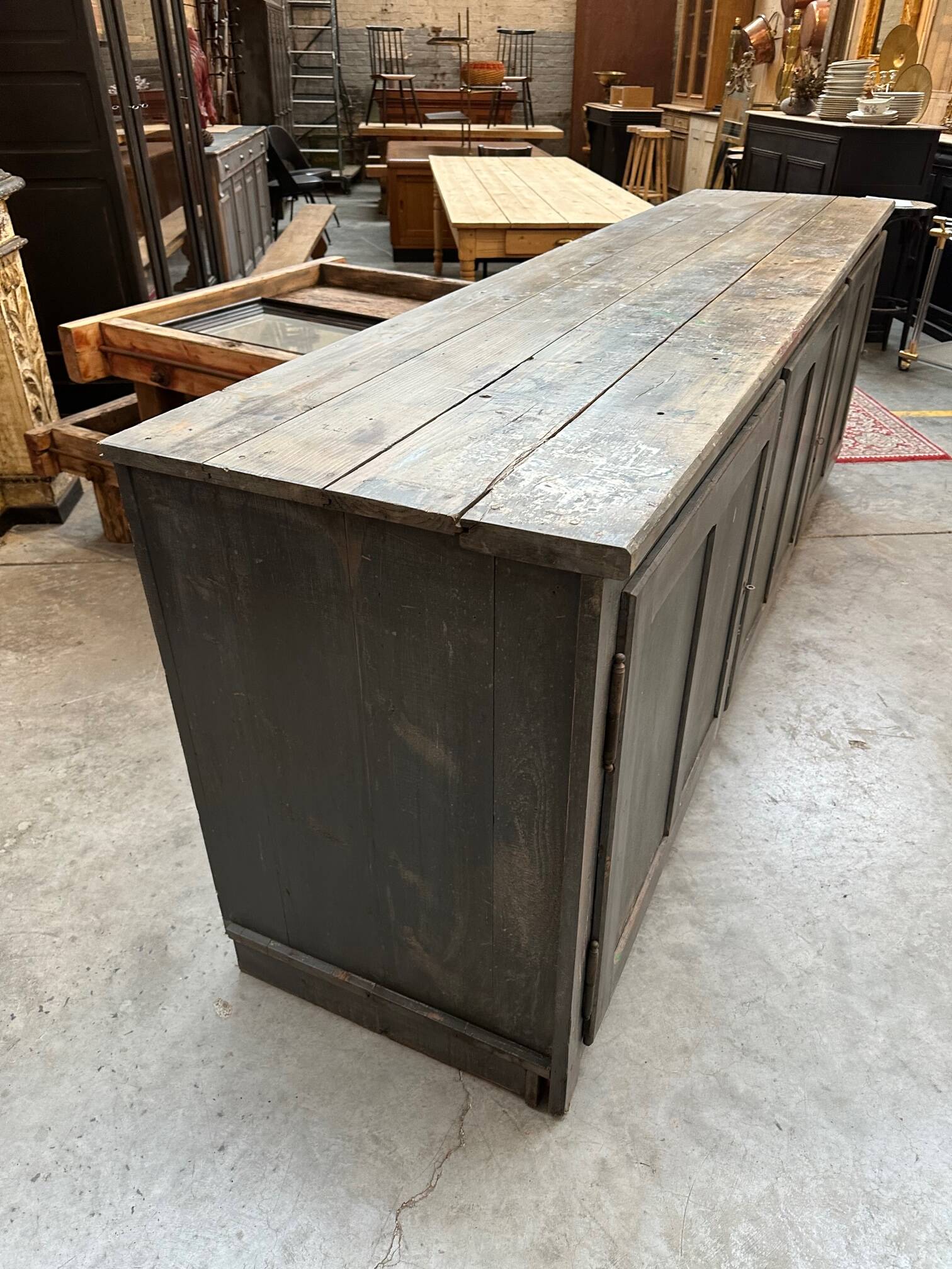 Large 20th century workshop furniture