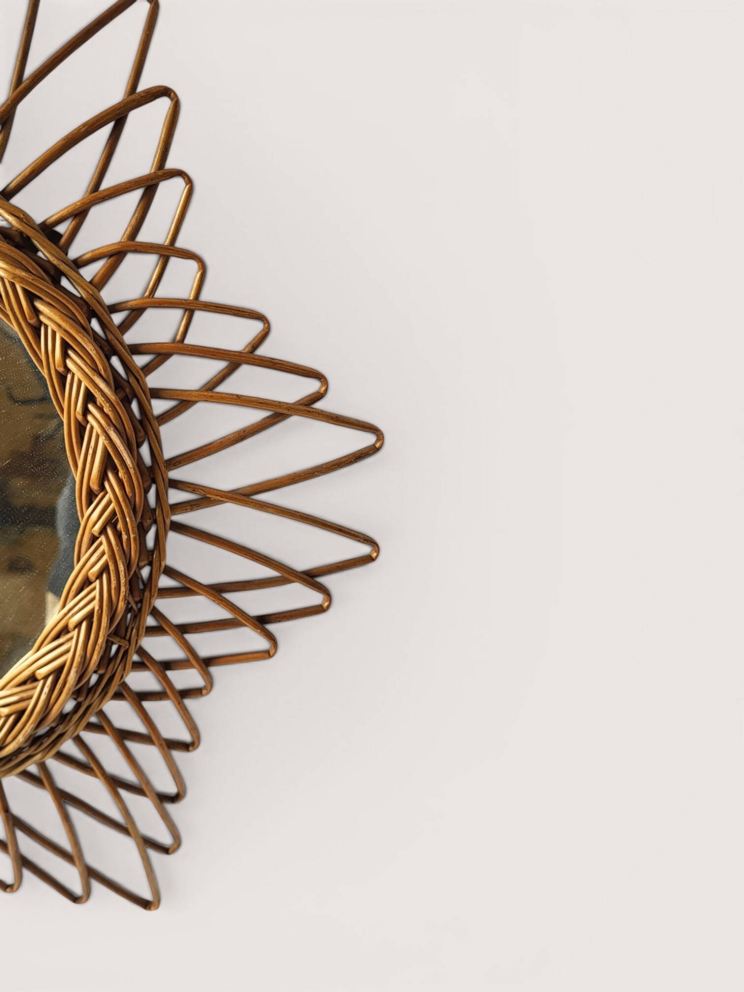 Rattan Sun Mirror
