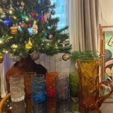 Set of 6 glasses and a carafe by Geoffrey Baxter