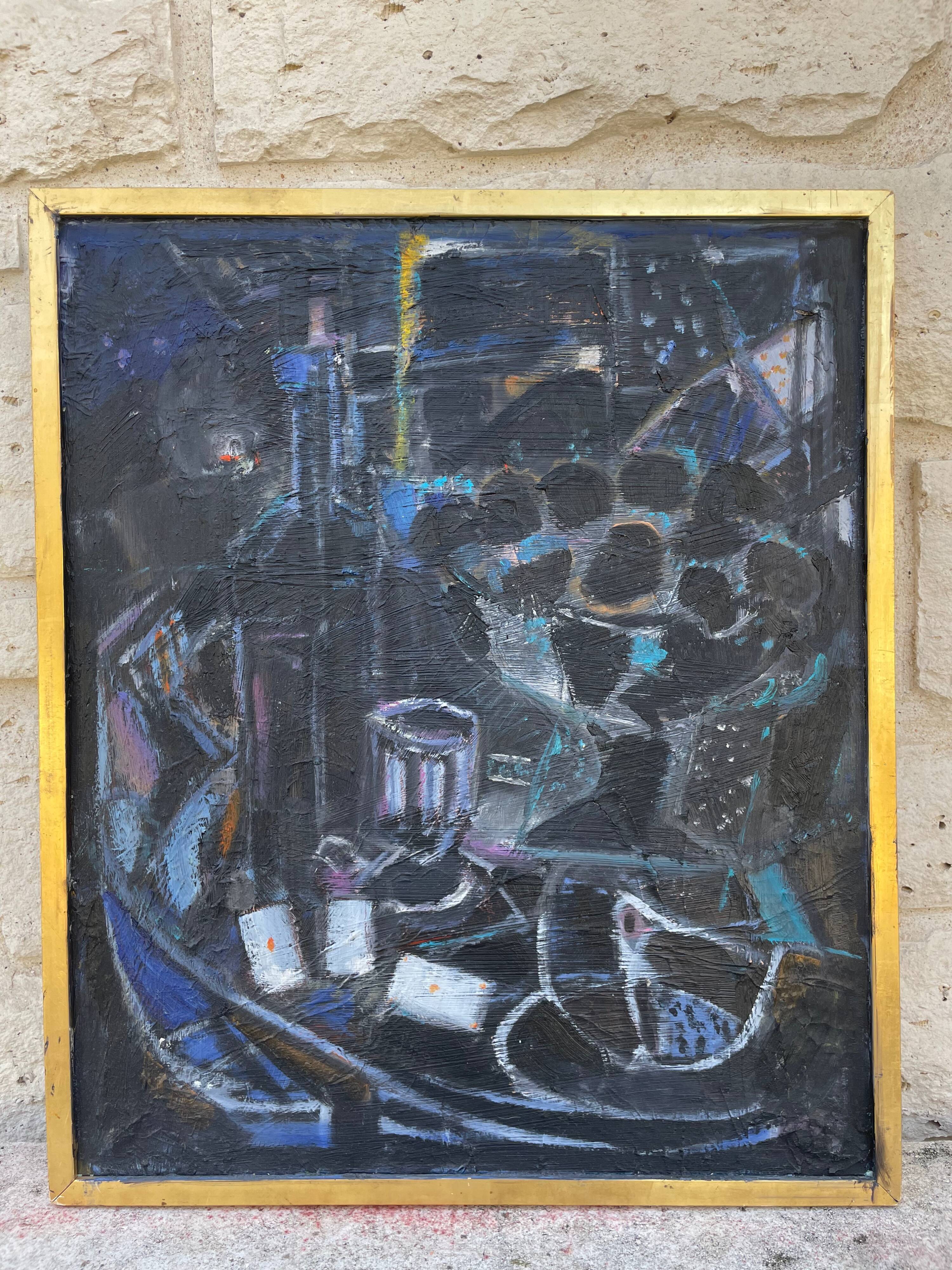 Painting modern still life painting card game