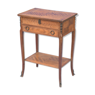 Marquetry sewing table