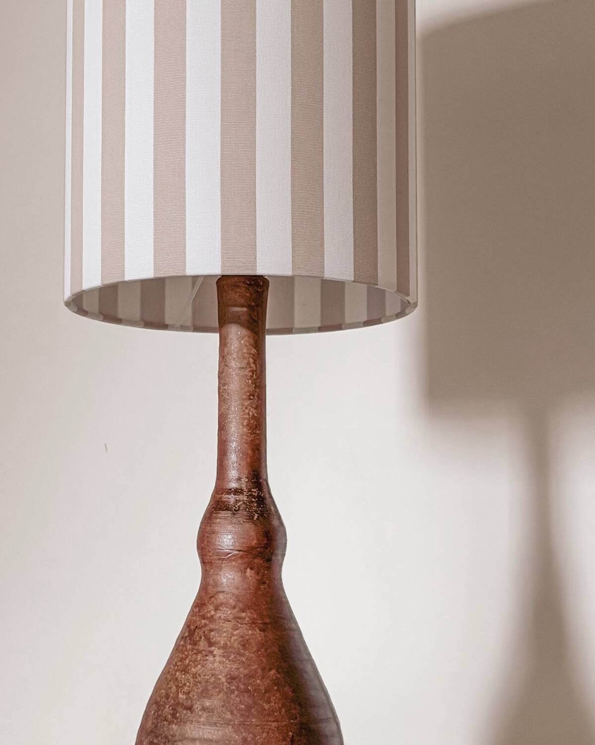 Large table lamp in stoneware