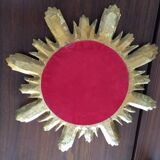 Mirror sun gilded wood 44 cm, 1960