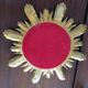 Miroir soleil bois doré 44 cm, 1960
