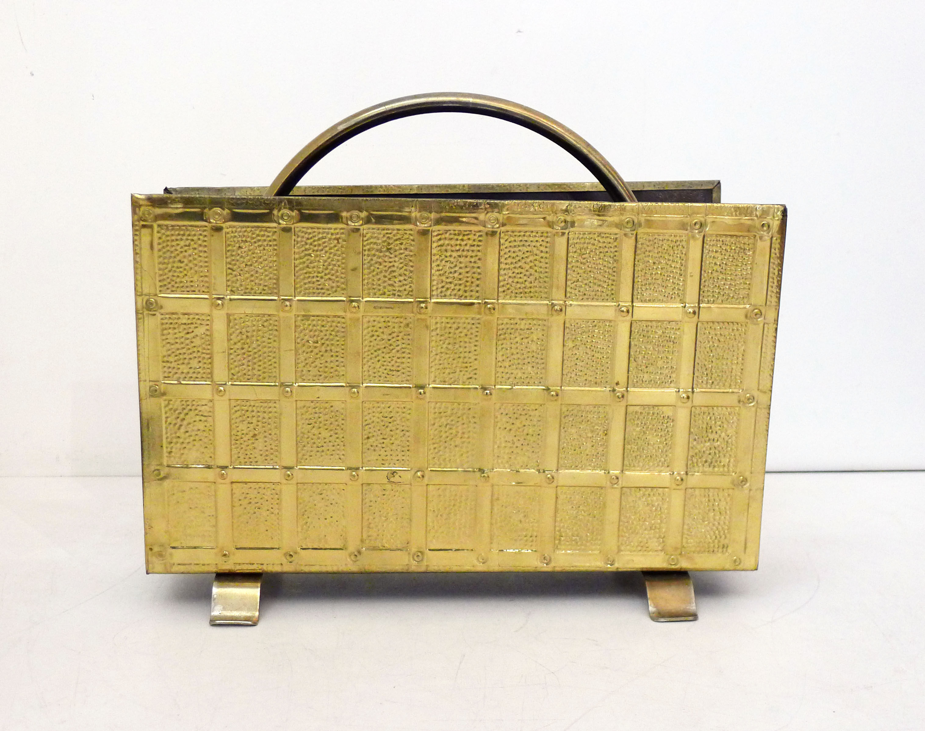 1960's brass magazine rack