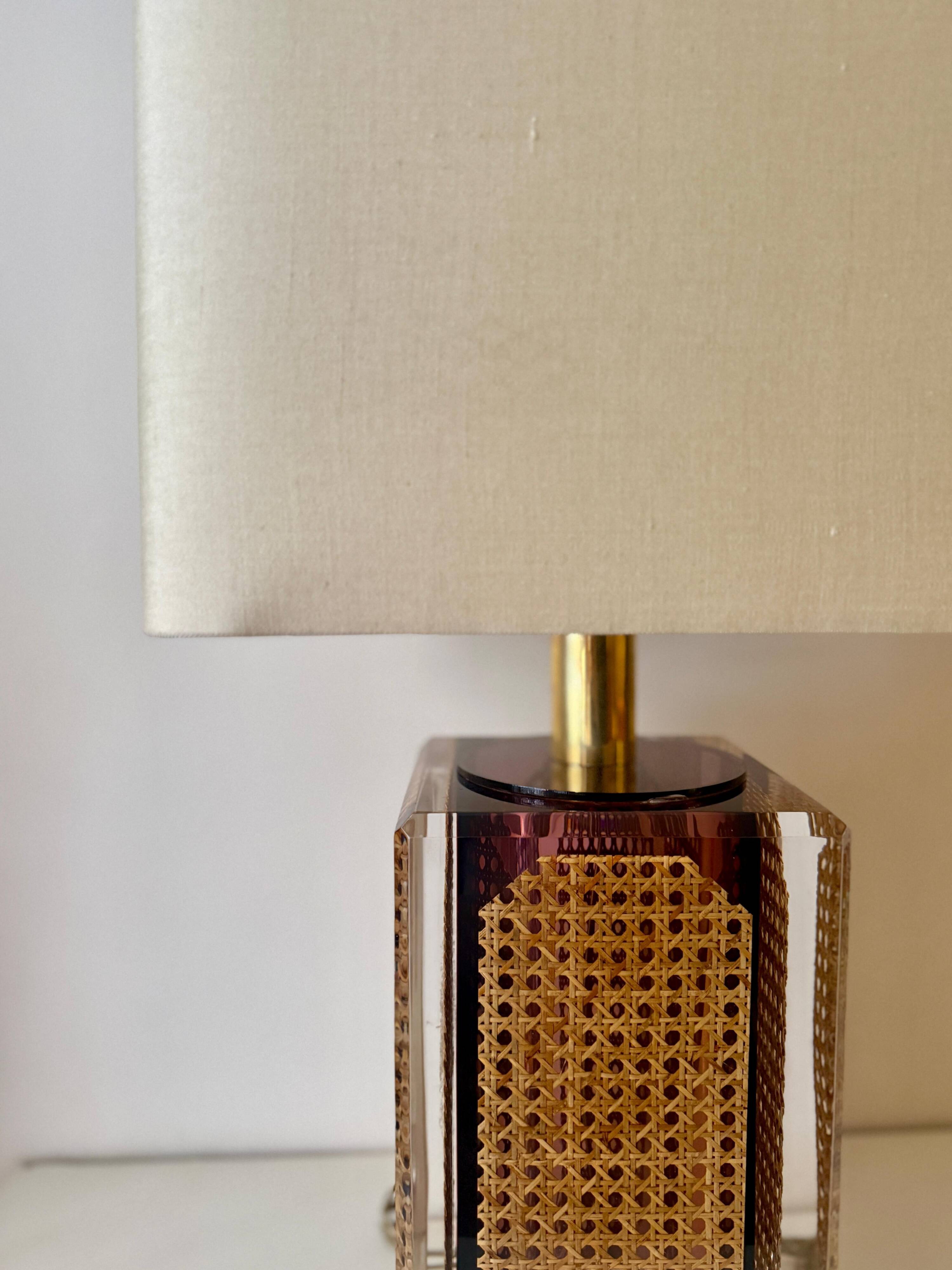 Methacrylate Lamp and Grid by Romeo Rega