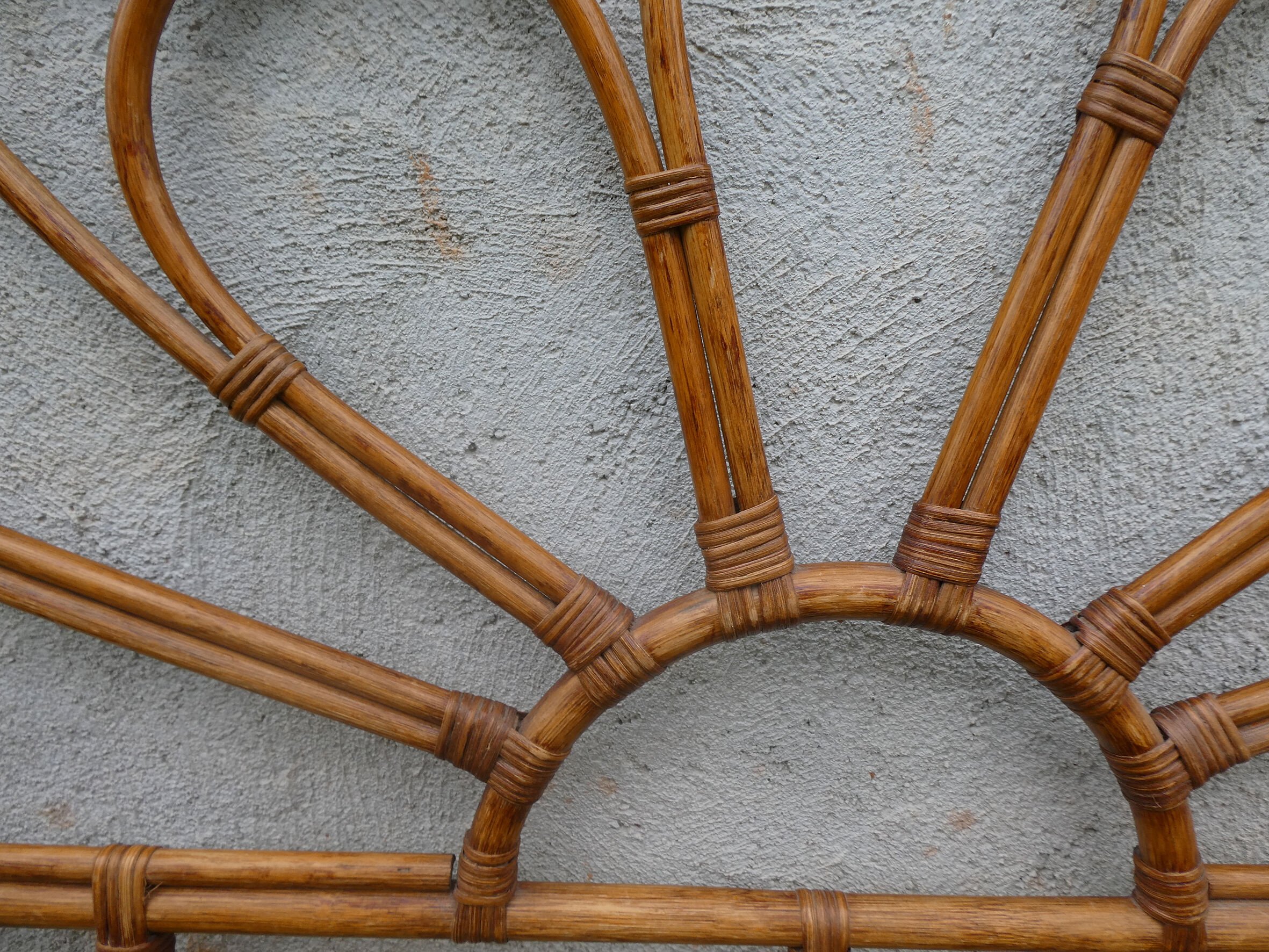 Vintage rattan headboard 2 seats 150 x 103 cm