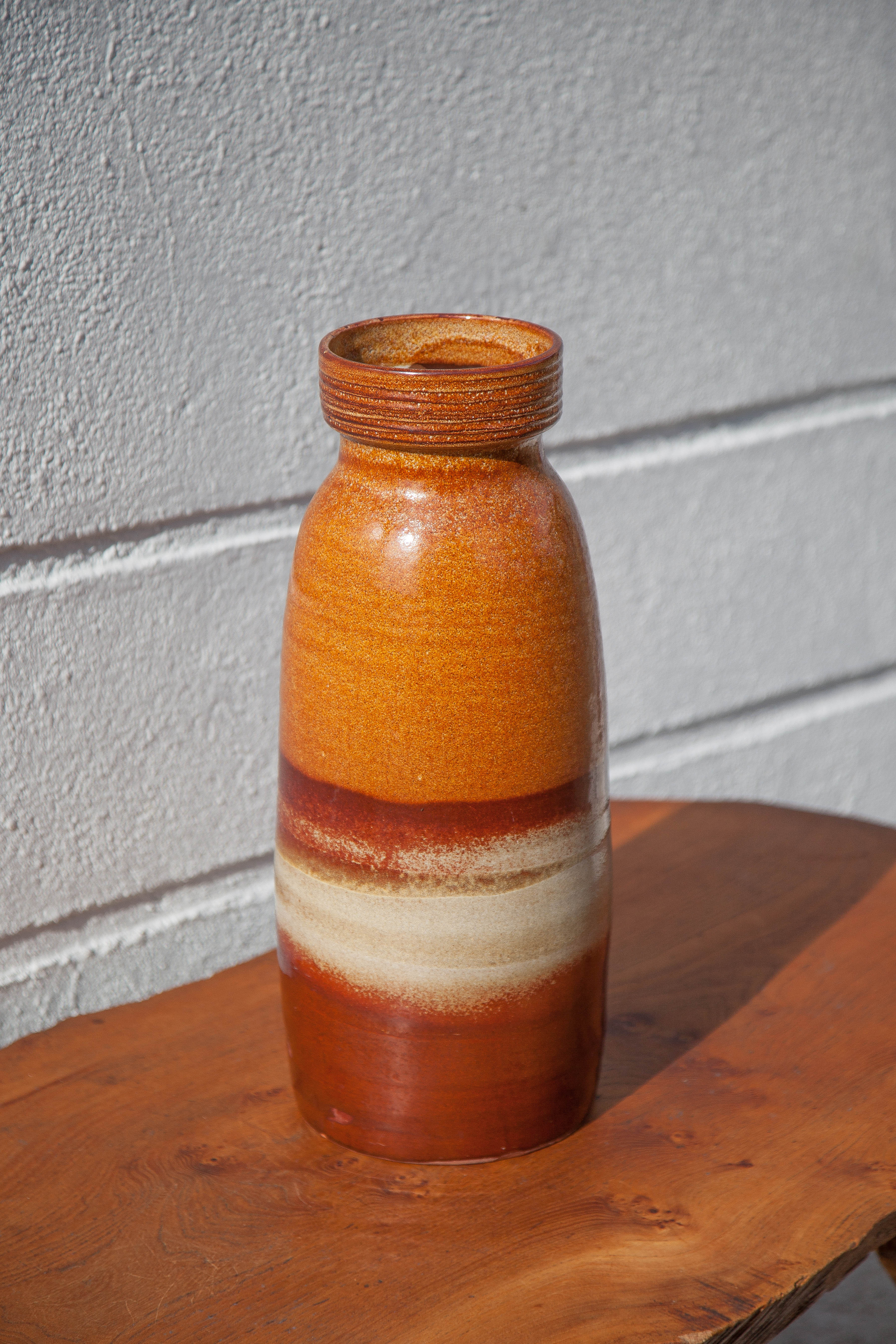 Large ceramic vase, made in Romania, decorative vase, floor vase, flower pot, collection, 70'