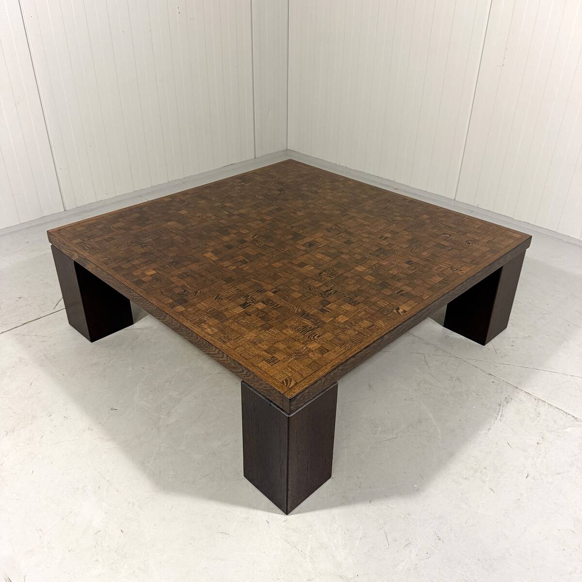 Danish coffee table in wenge end-grain mosaic Tranekaer Denmark