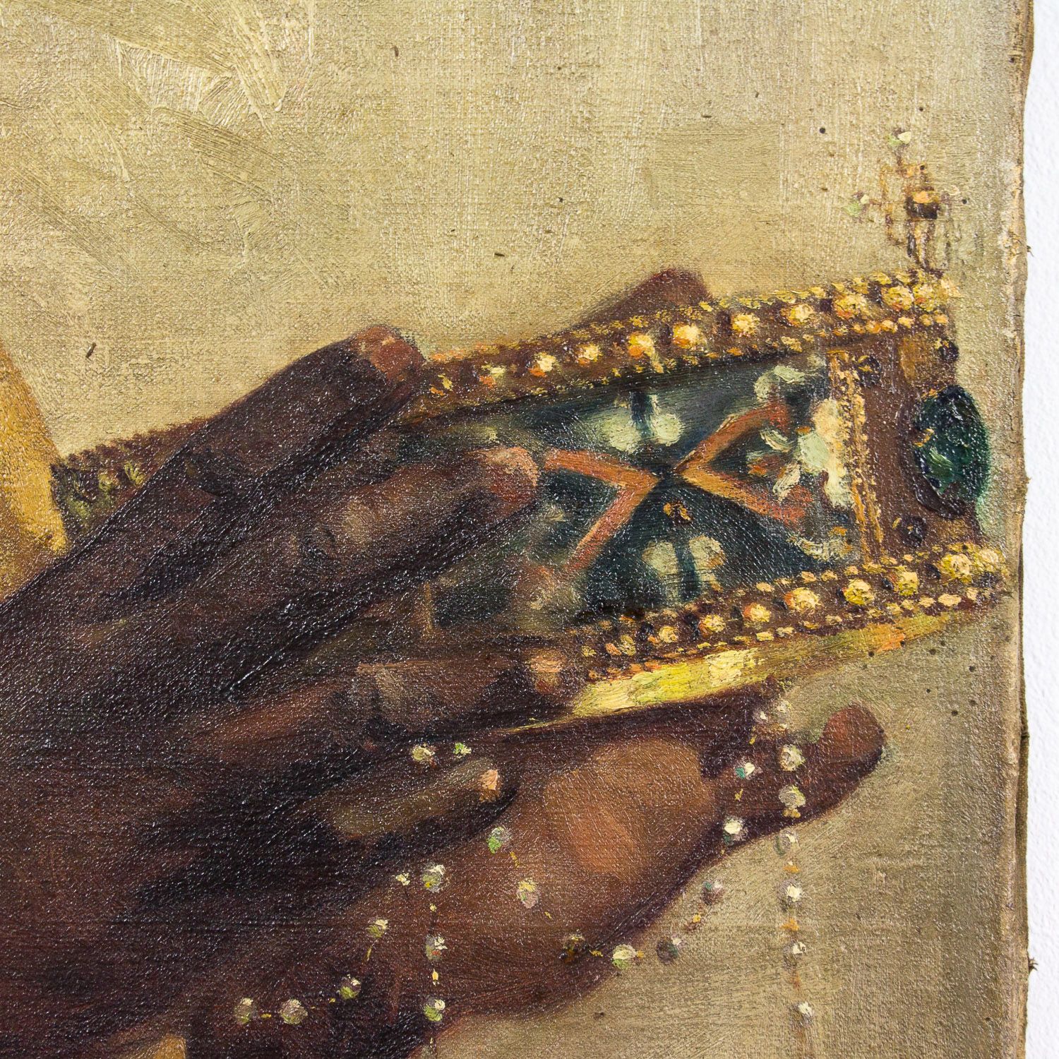 Late 19th century painting of an african man by W. Wahaf
