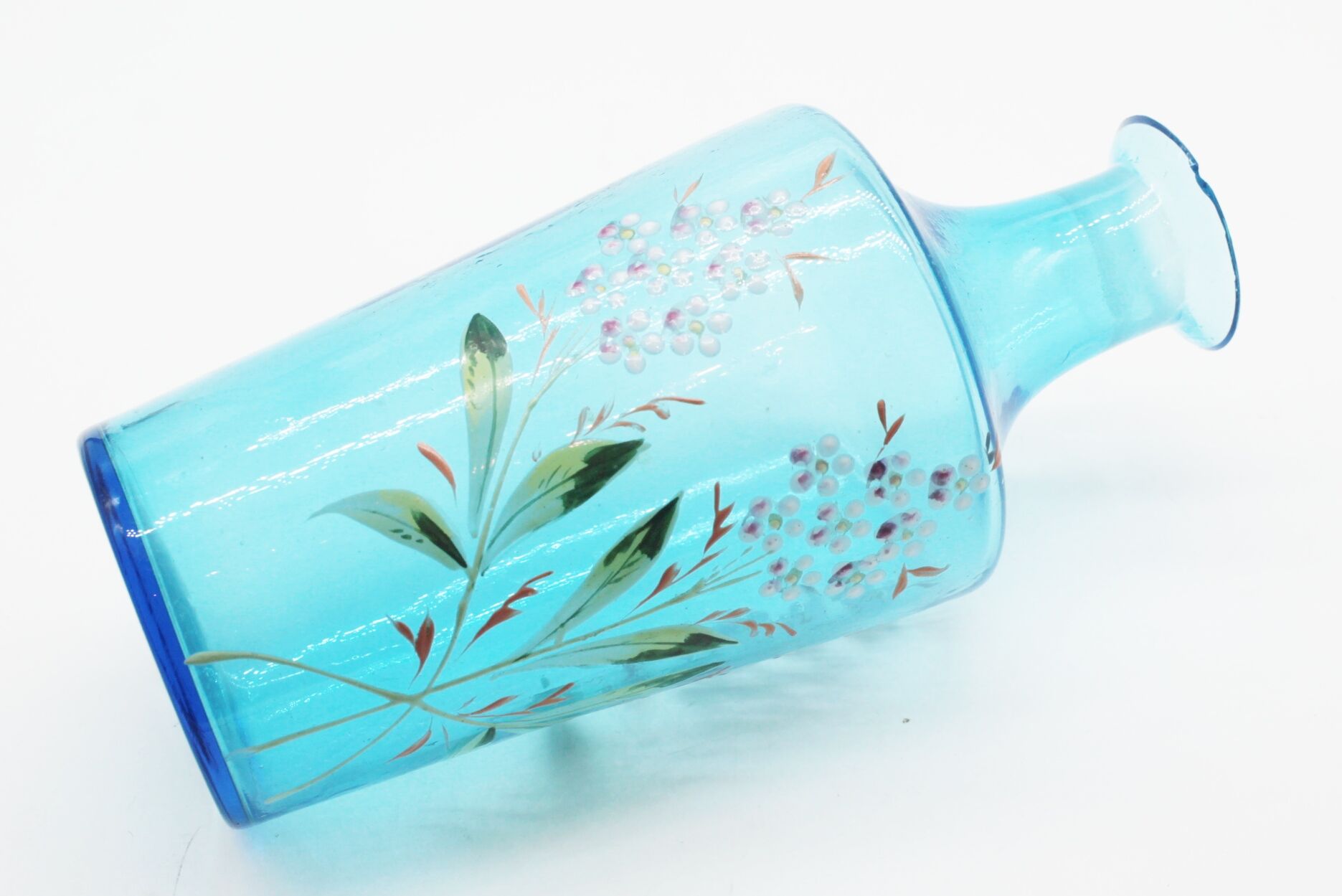 Hand-painted ceramic vase flowers