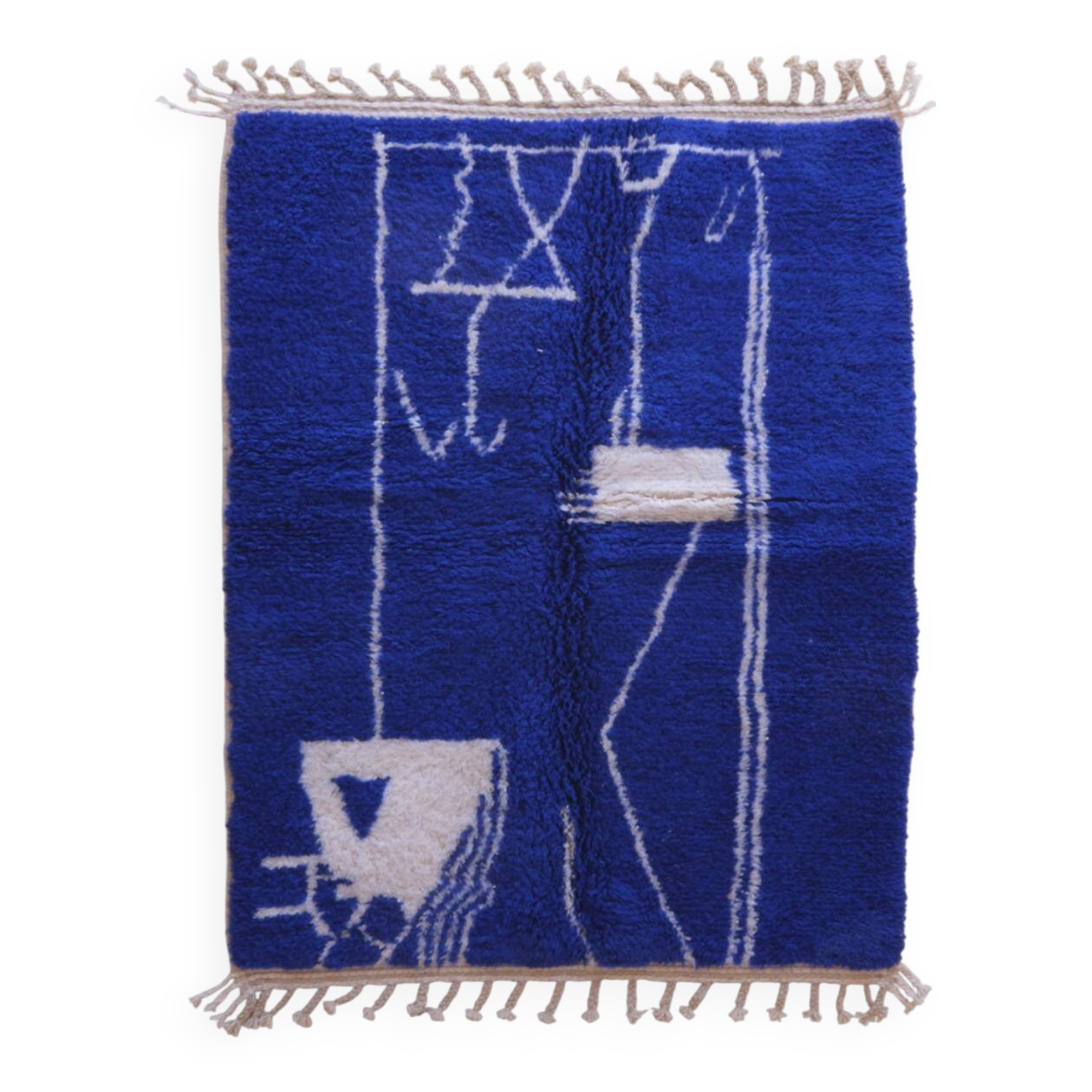 Tapis bleu marocain