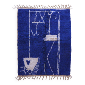 Moroccan Blue Rug - 173 x 124 cm