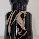 XL bottle or vase by Bob le Bleis for Maure Vieil glassworks circa 1970