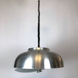 Oscar Torlasco for Lumi, large Italian pendant light with adjustable glass from 50s
