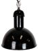 Lampe suspendue industrielle en émail noir de AEG, années 1930