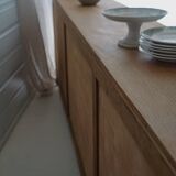 Old large pharmacy cabinet - profession / solid oak