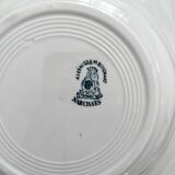 4 deep ironstone plates "Narcisse" Saint Amand A. Lebacqz & M. Bouchart