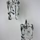 Pair of JT Kalmar frozen wall sconces, Murano glass, Austria, 1970s