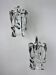 Pair of JT Kalmar frozen wall sconces, Murano glass, Austria, 1970s