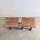 Pair of oak stools from the 1960s.