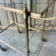 Vintage brass rolling dessert trolley
