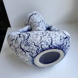 Vase design fat lava blue 70s