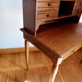 Bureau à gradins art déco chêne clair