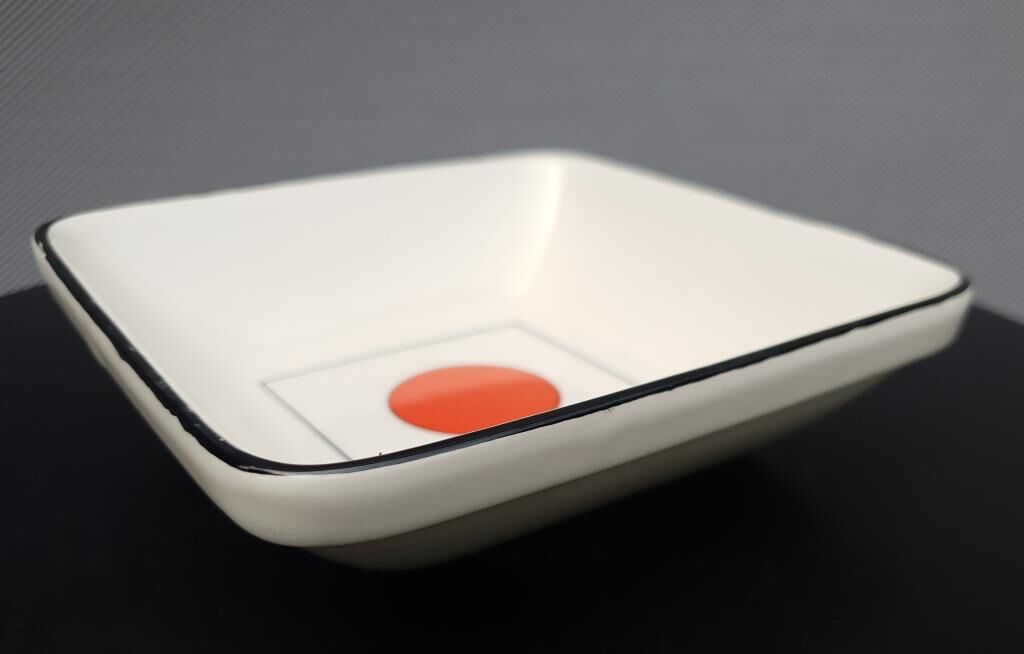 Lot of 6 square plates model Tokyo by Gien H4