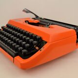 Typewriter Brother 210 orange 1970s