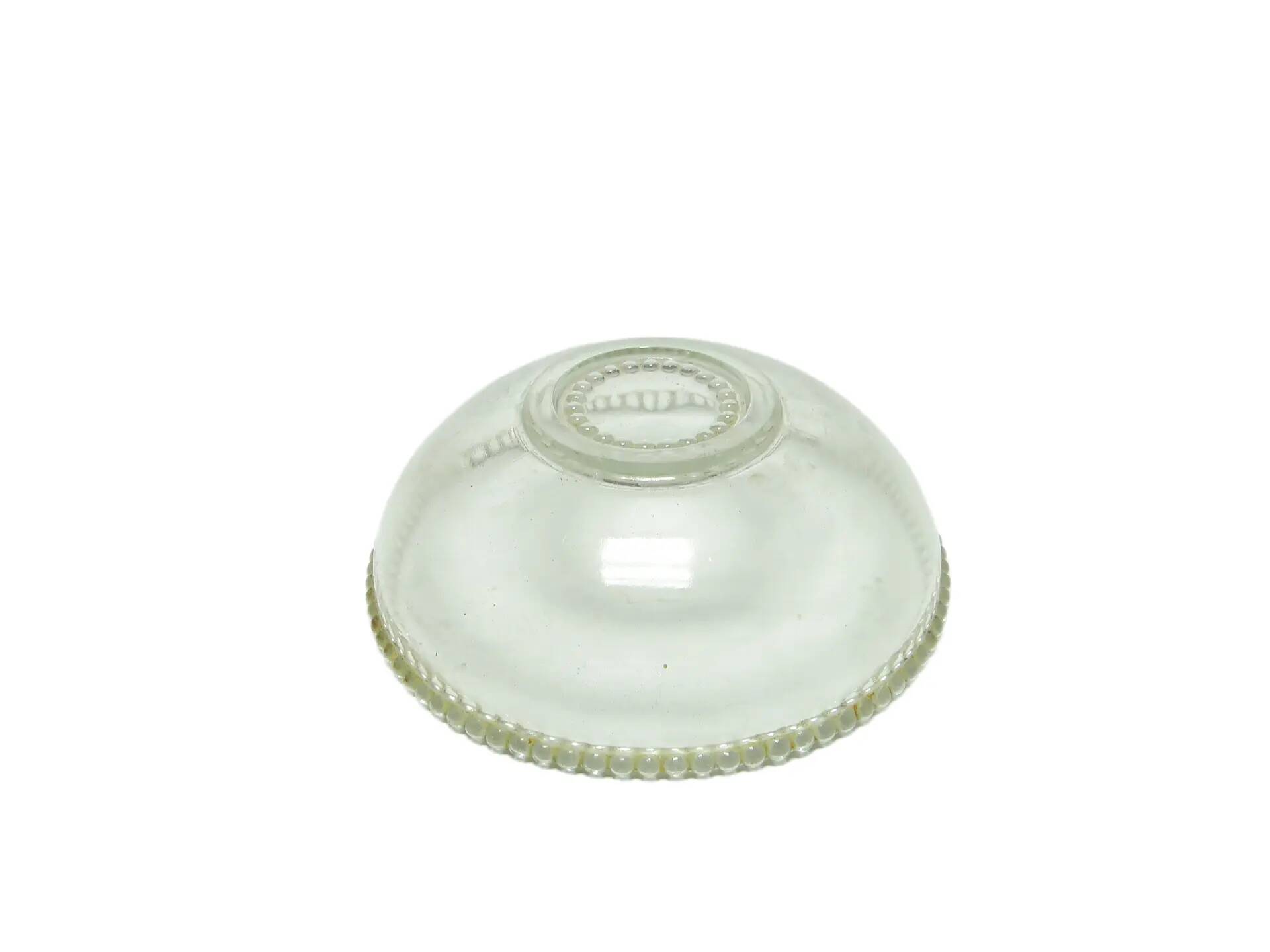 Mid-century modern centerpiece, transparent glass, Poland, 1970s.