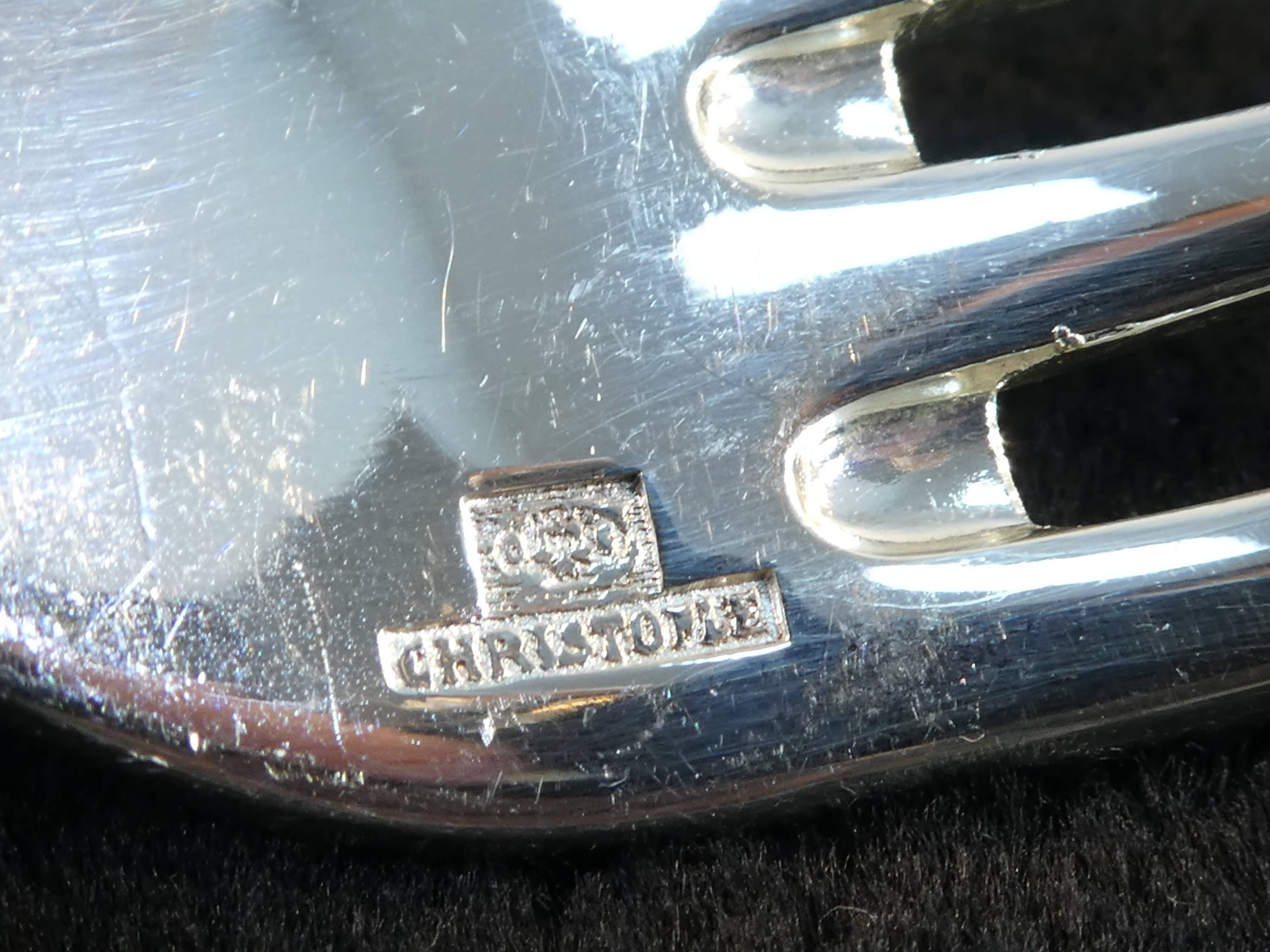 Christofle cutlery set in silver metal model MARLY